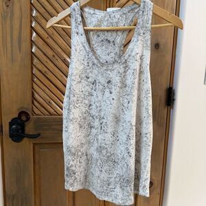 Lululemon (M) Love Tank Top gray/white paint spatter